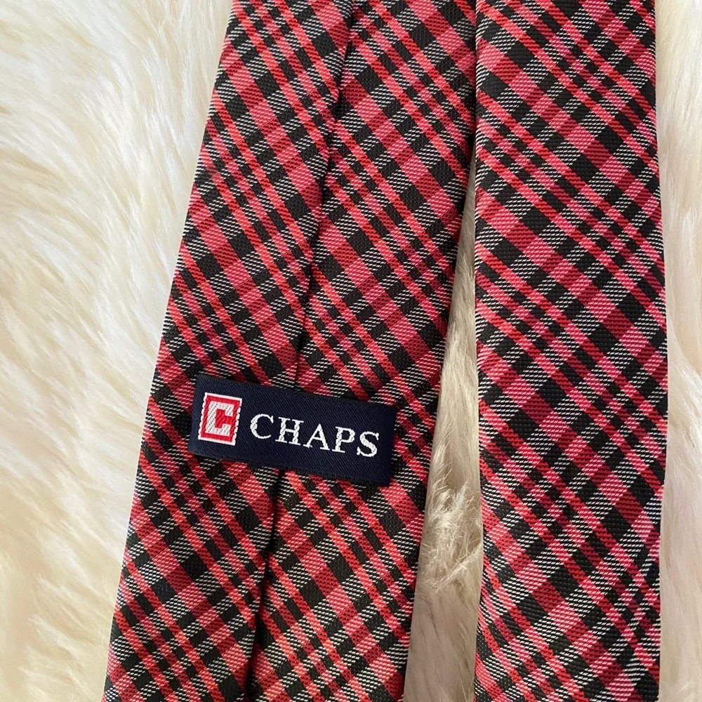 Chaps boys red and black tie